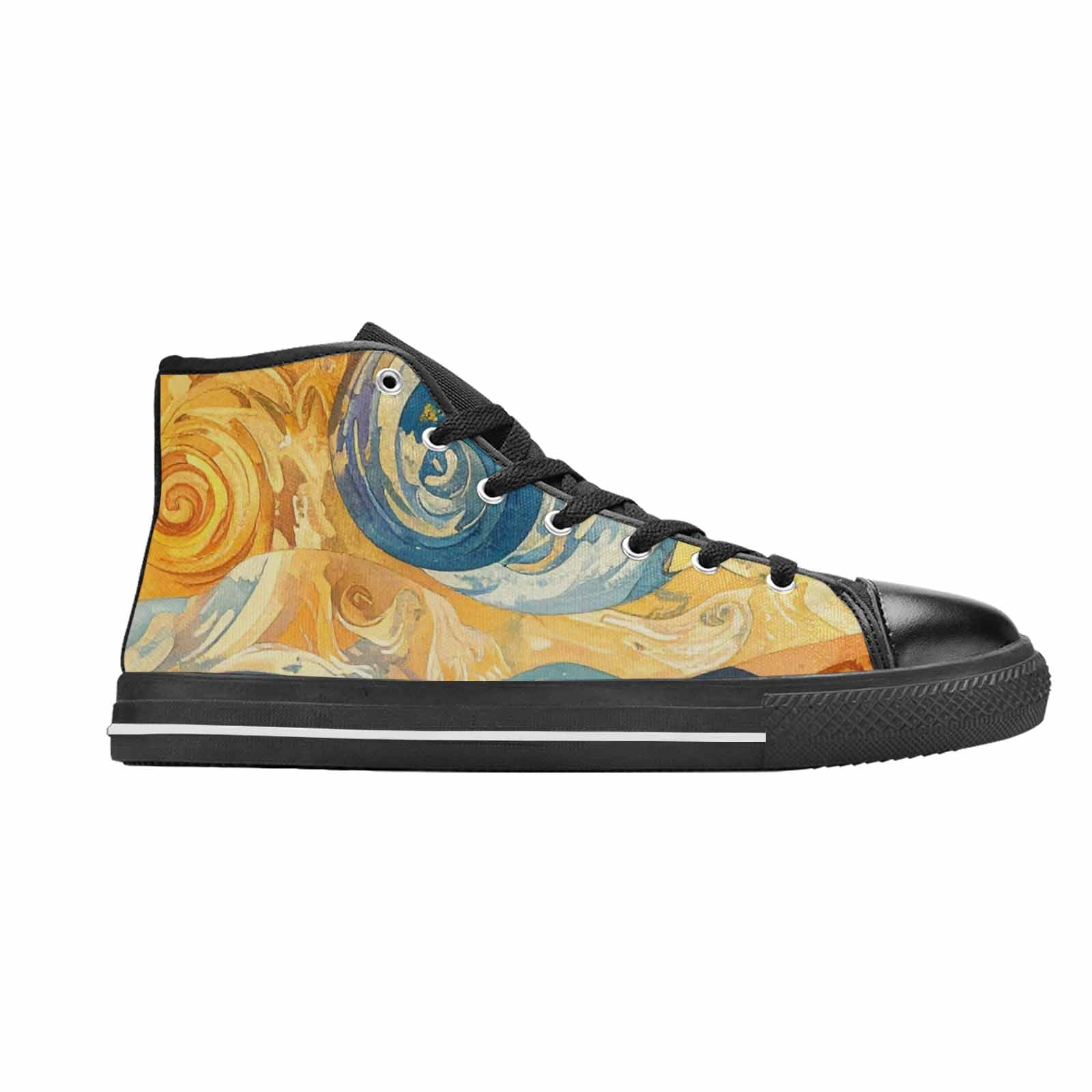 MEN'S Blend All Versions High Top Canvas Wallpaper Art Sneakers