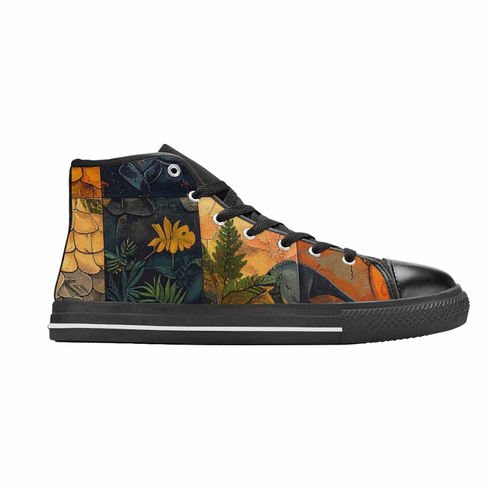 MEN'S Dinosaur Silhouette High Top Canvas Aesthetic Custom Sneakers