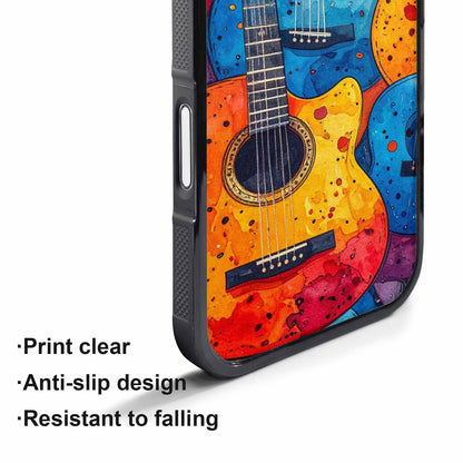 iPhone 17 Air Case — Watercolor Smiley Face Guitar Watercolor Abstract, Custom Designed Case Cover