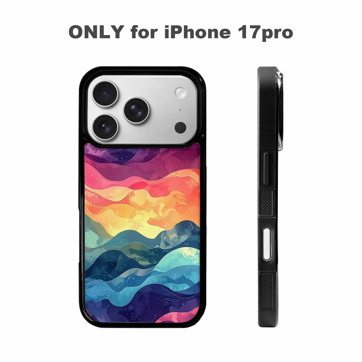 iPhone 17 Pro Case — Glowing Camo Wave Camo, Personalized Phone Case