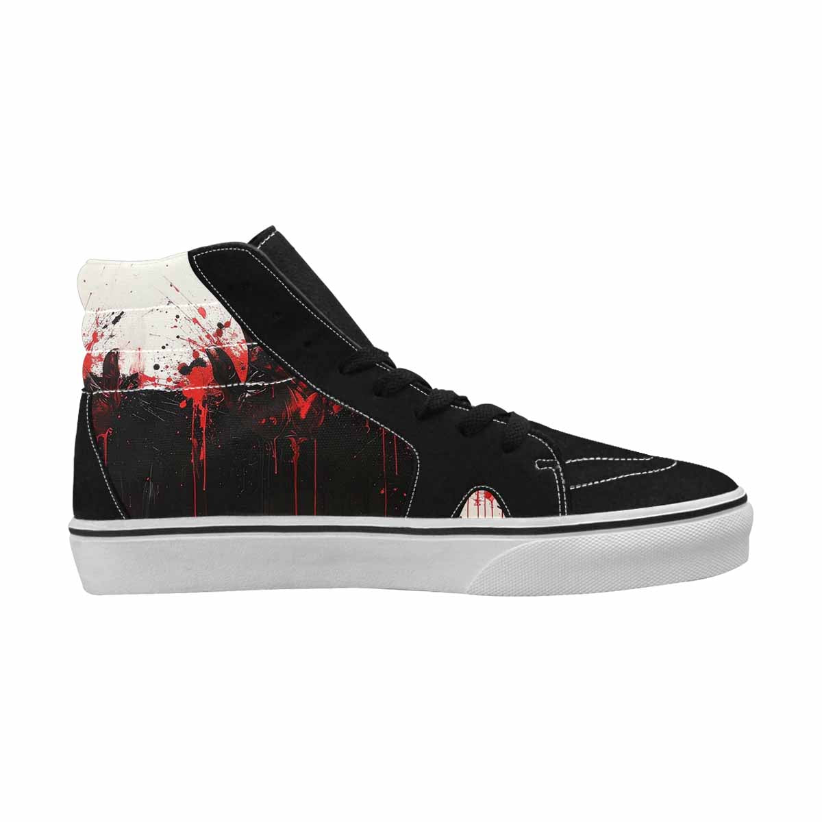 WOMEN'S Halloween Splatter Handprint High Top Canvas Cottagecore Custom Shoes