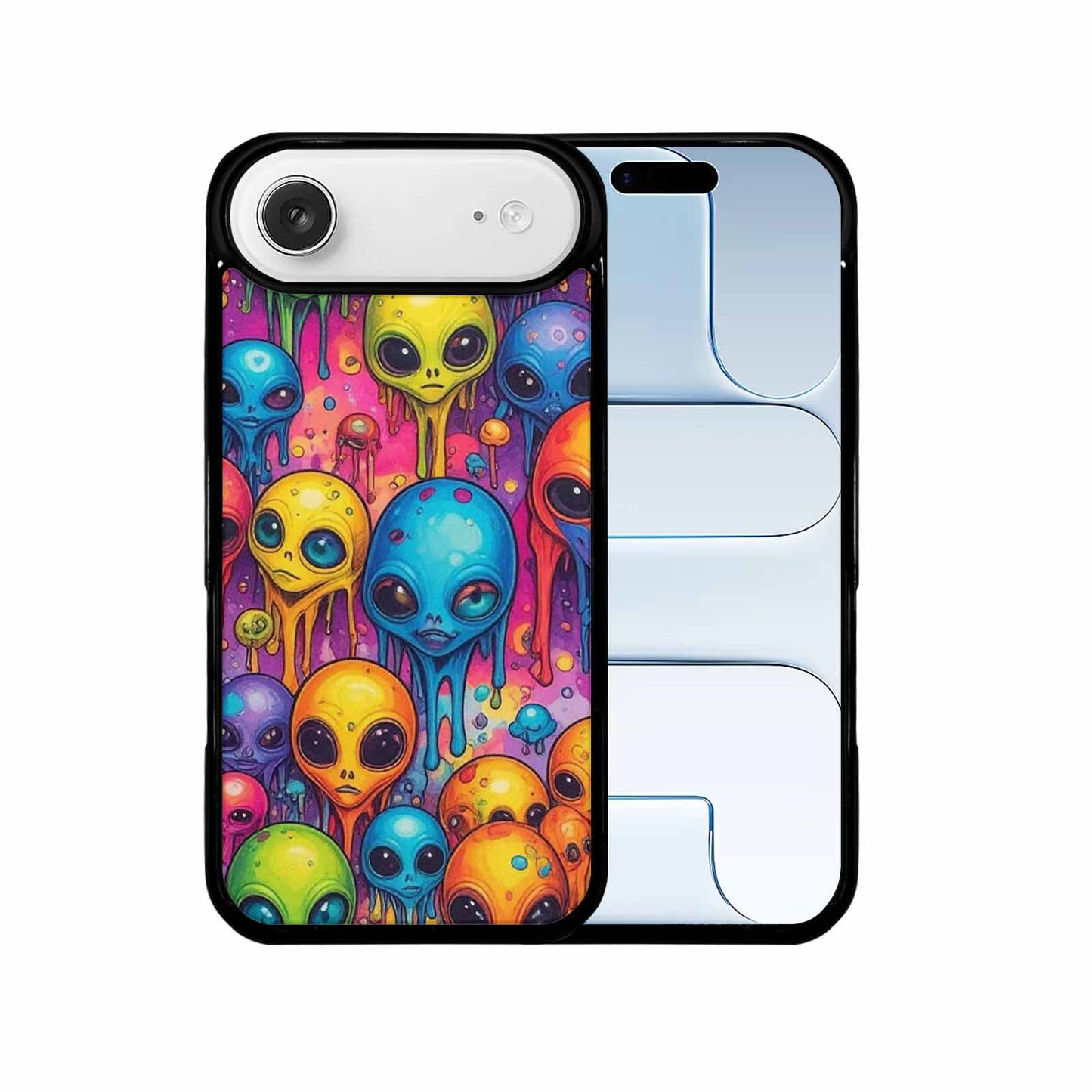iPhone 17 Air Case — Melting Aliens Pattern Hundreds Of Alien, Unique Phone Case Design