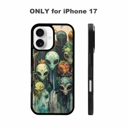 iPhone 17 Case — Aliens Pattern Hundreds Of Alien Scifi, Custom Designed Case Cover