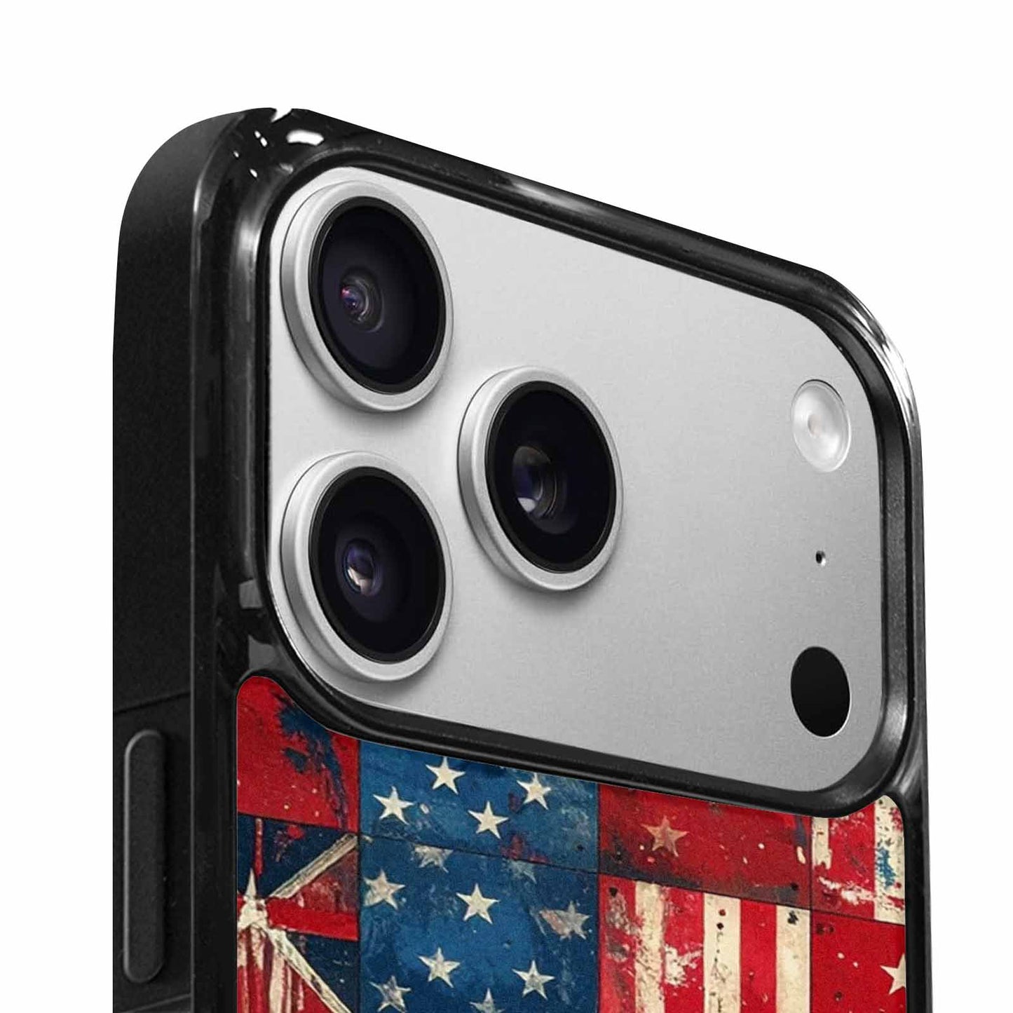 iPhone 17 Pro Max Case — Small American Flag Stars Galaxy Space, Personalized Phone Case