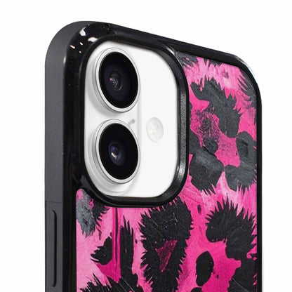 iPhone 17 Case — Black &amp; Pink Ink Animal Print, Custom Printed Phone Case