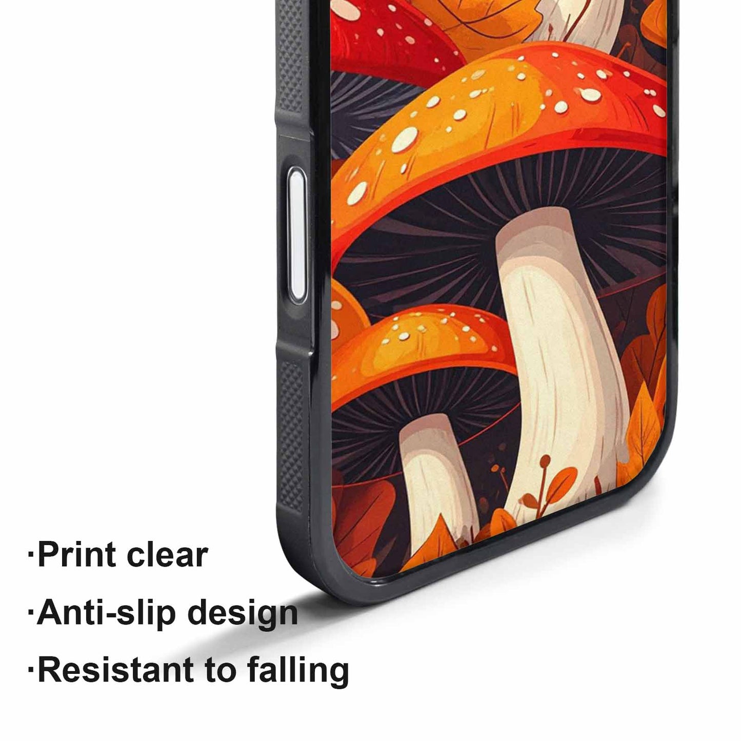 iPhone 17 Pro Case — Bold Autumn Mushroom Original Art, Customized Protective Case