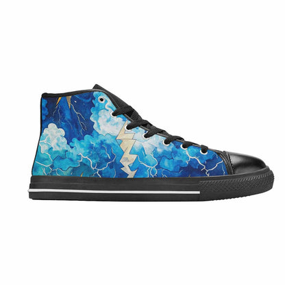 MEN'S Lightning Bolt High Top Canvas Cottagecore Sneakers