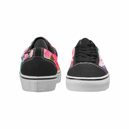 WOMEN'S Cherry Blossom Branch Lace-Up Canvas Neon Fantasy Custom Shoes