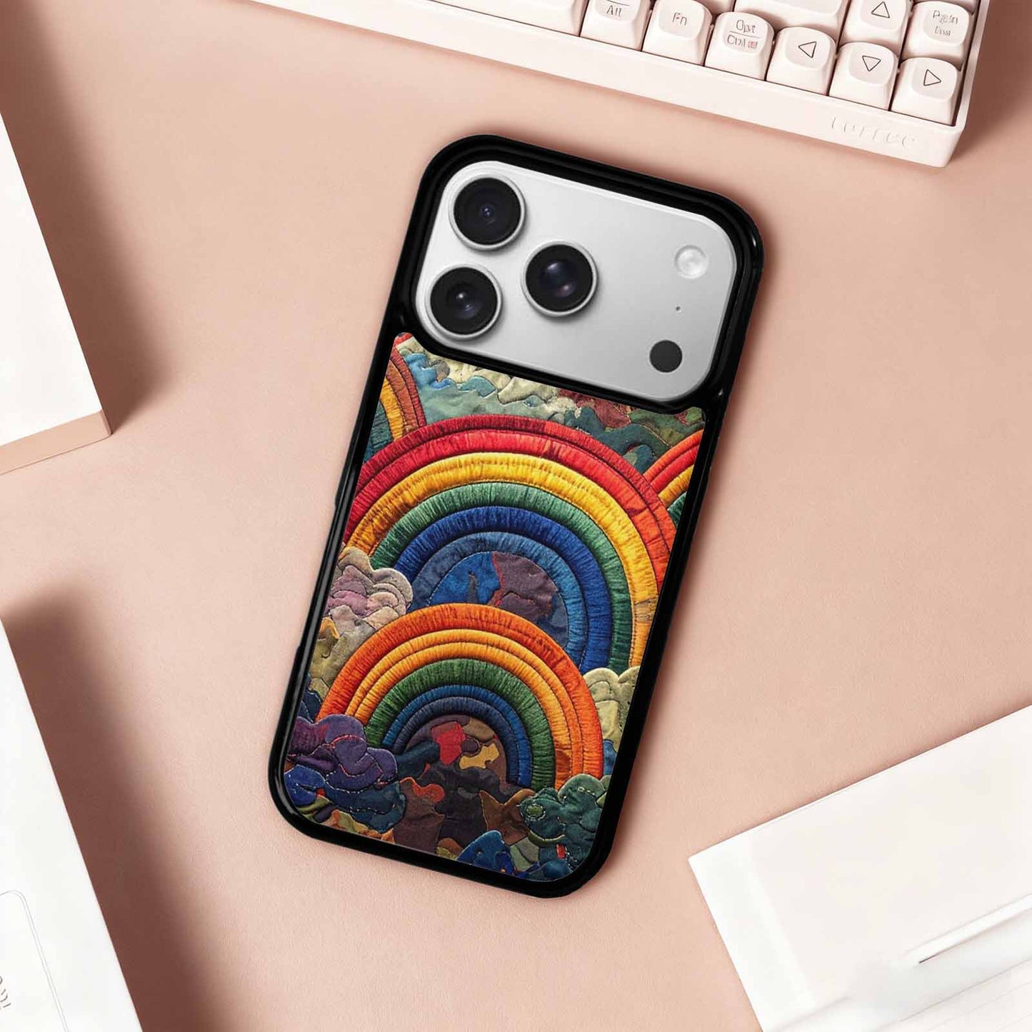 iPhone 17 Pro Case — Vivid Camo Rainbow Arc Camo, Custom Art Phone Cover