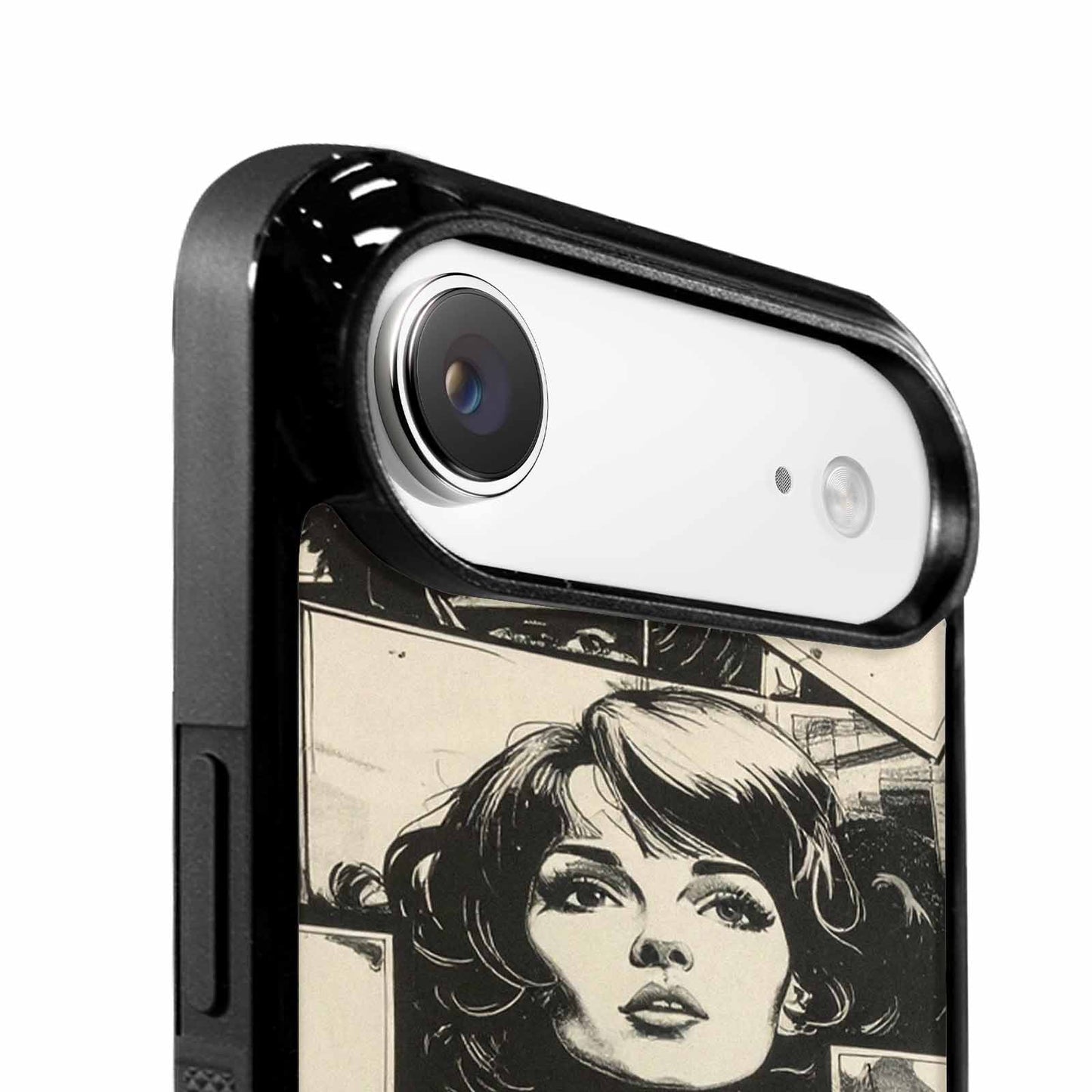 iPhone 17 Air Case — Black And White Solid Black Retro, Custom Phone Case