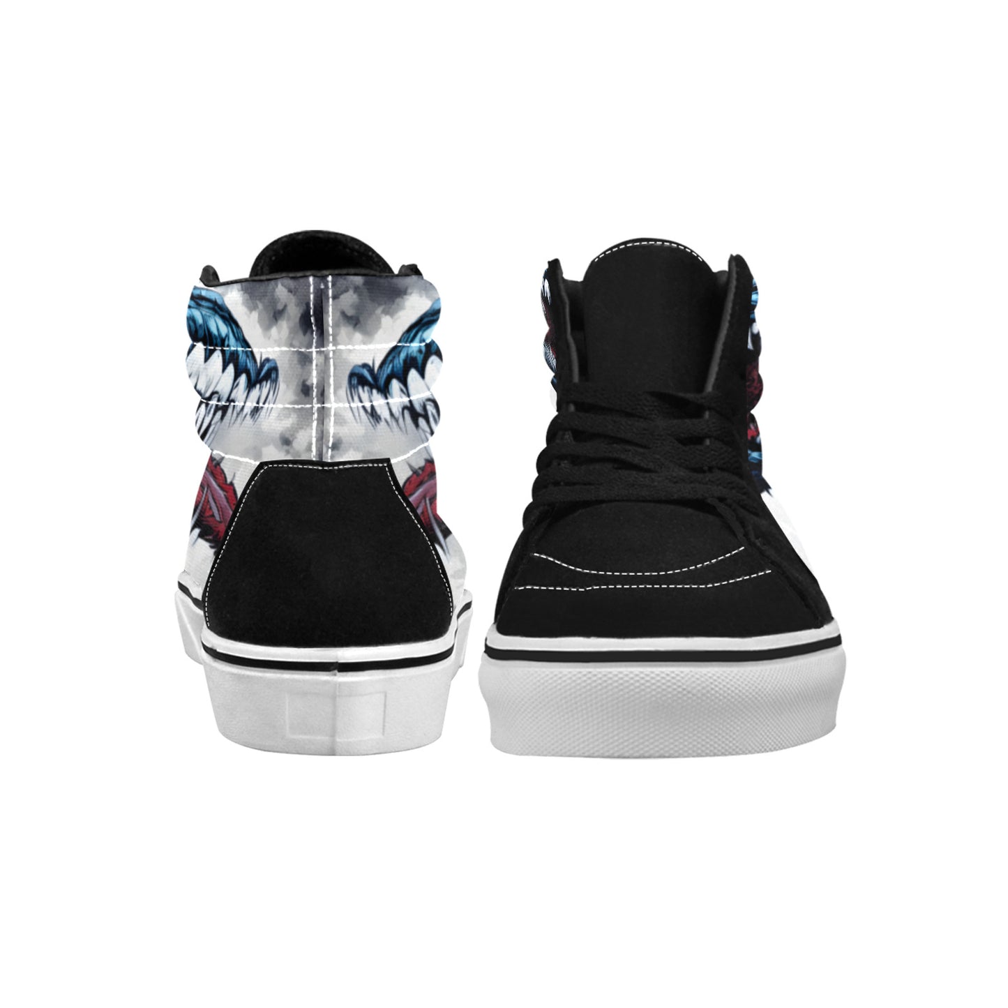 MEN'S Demon Art Long Teeth High Top Skateboarding Vivid Custom Shoes