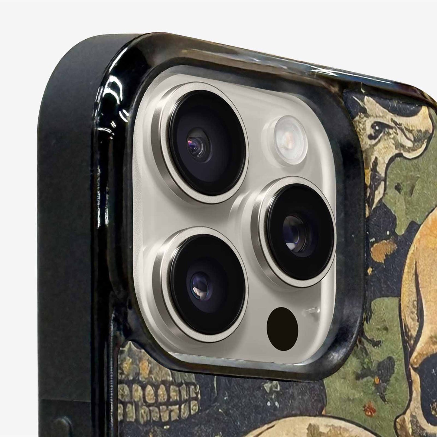 iPhone 16 Pro Max Case — Military Camo Skull Custom, Custom Art Phone Cover