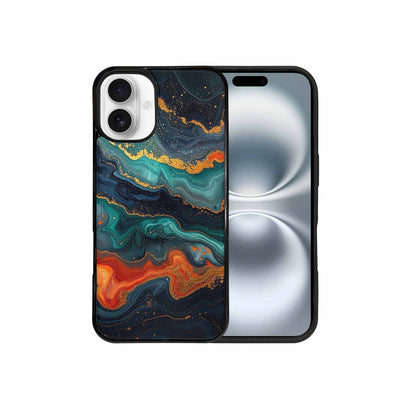 iPhone 16 Plus Case — Marble Dark, Custom Art Phone Cover