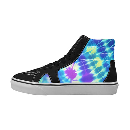 MEN'S Psychedelic Art Tie Dye High Top Skateboarding Dark Academia Shoes