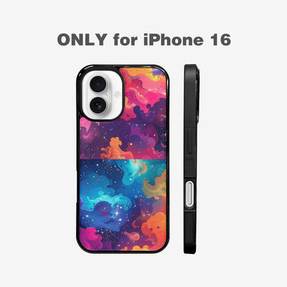 iPhone 16 Case — Cosmic Creature And Object Mashup Pattern, Custom Designed Case Cover
