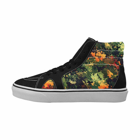 MEN'S Military Camouflage Blotch High Top Canvas Grunge Shoes
