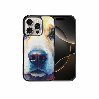 iPhone 16 Pro Case — Golden Retriever Watercolor Art Pattern, Custom Print Case Cover