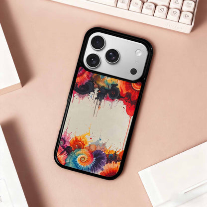 iPhone 17 Pro Case — Tie Dye Swirls Black Red Tie, Custom Print Case Cover