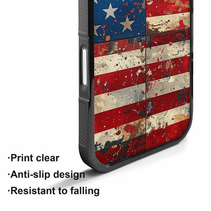iPhone 17 Case — Small American Flag Stars Galaxy Space, Custom Print Case Cover