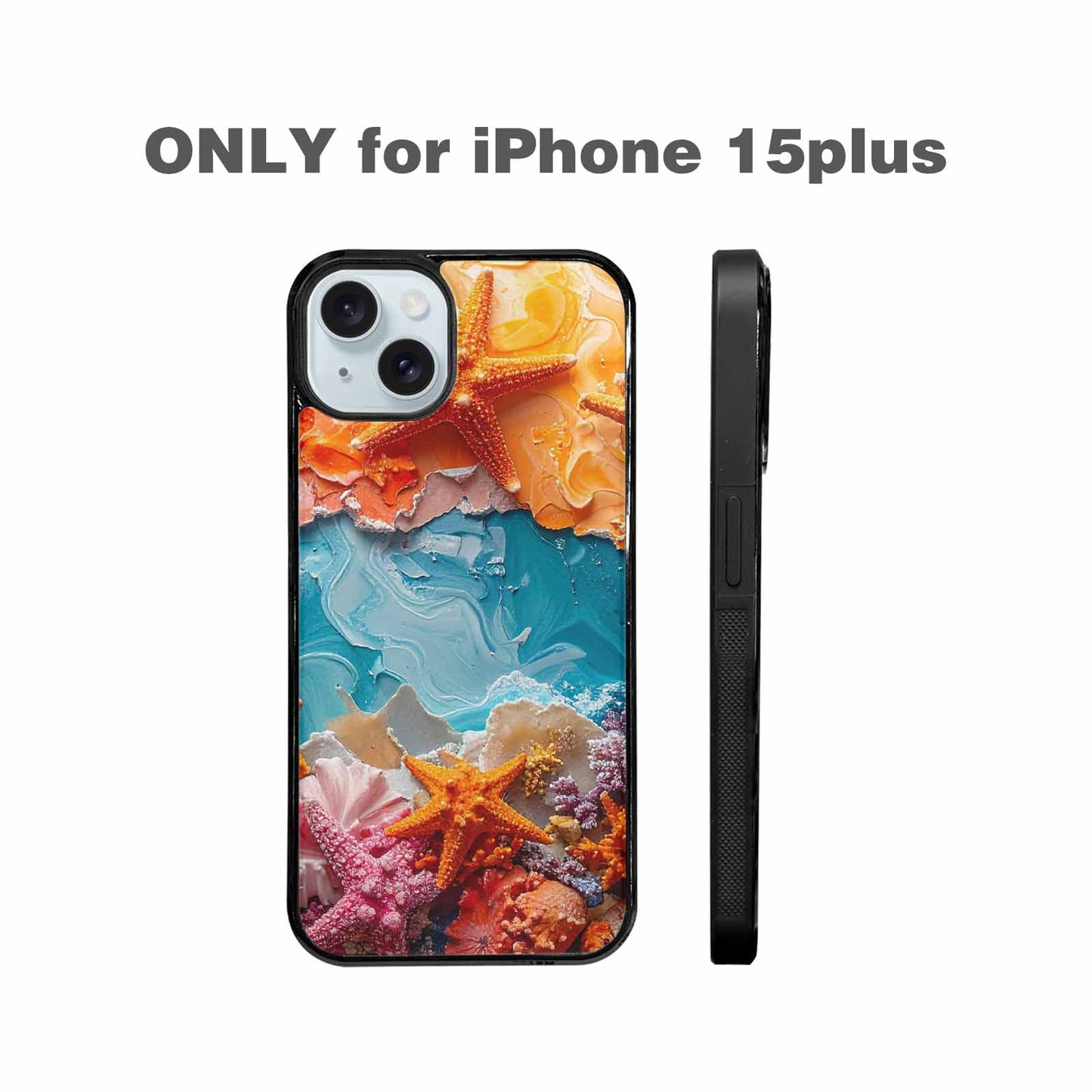 iPhone 15 Plus Case — Starfish Cluster Starfish Cluster Pattern Hundreds, Custom Designed Case Cover