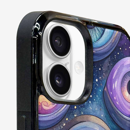 iPhone 16 Plus Case — Cartoon Eyeballs Galaxy Personalized Phone Cover, Unique Phone Case Design