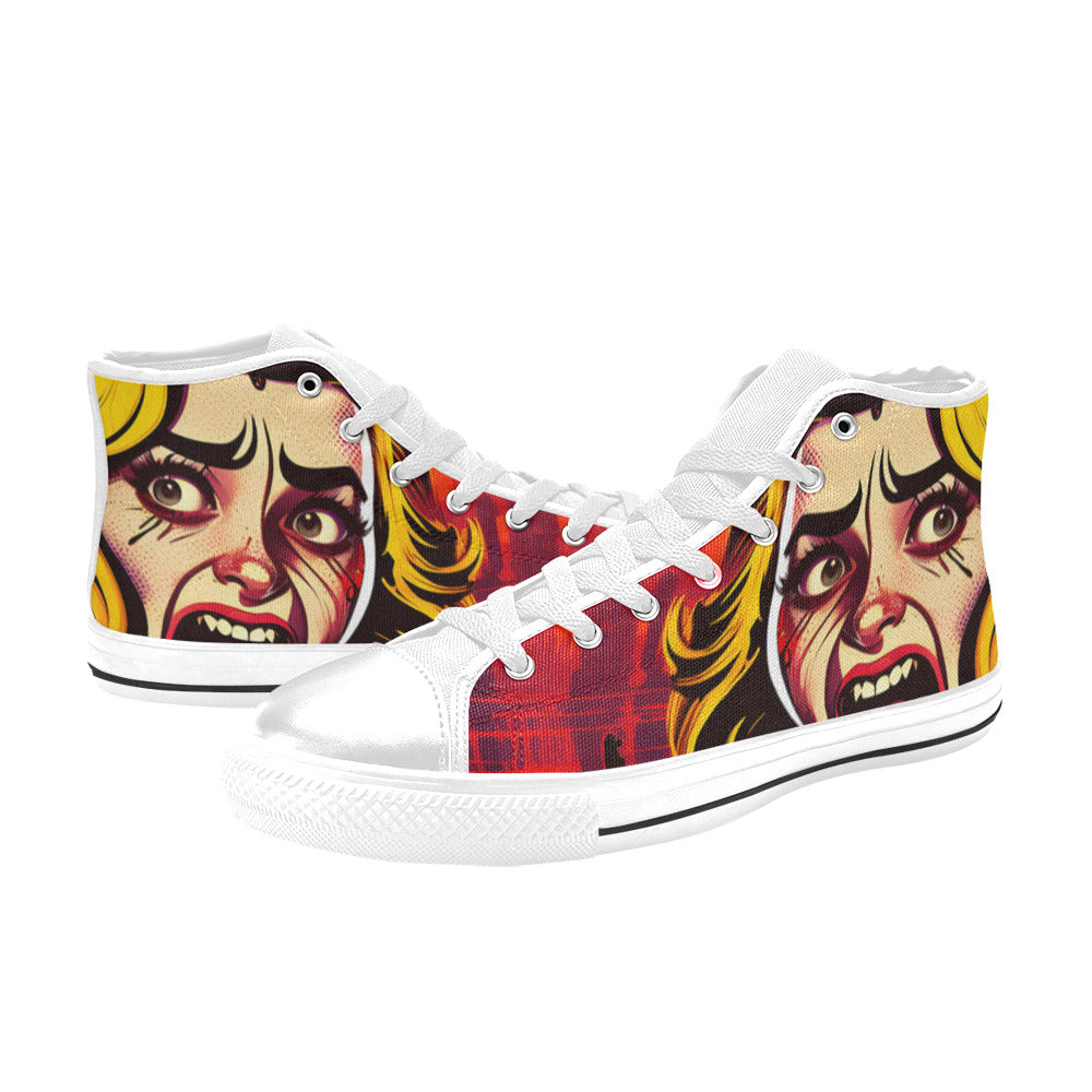 WOMEN'S Scream 1 High Top Canvas Aesthetic Custom Shoes
