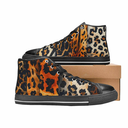 MEN'S Animal Print High Top Canvas Dark Academia Custom Sneakers