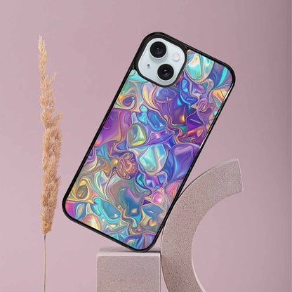 iPhone 15 Plus Case — Holographic Iridescent Shimmer Pattern Hundreds Of, Original Design Phone Case