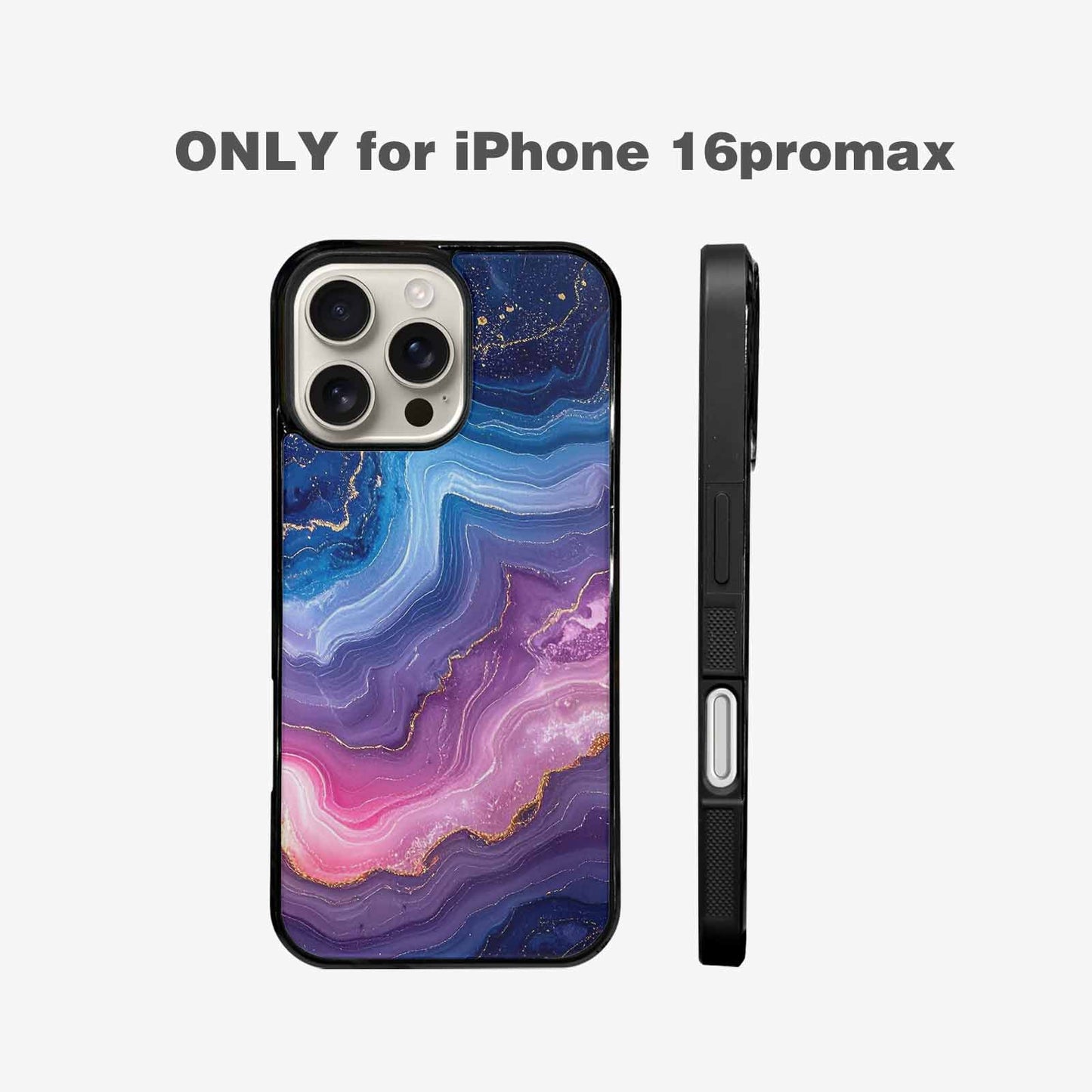 iPhone 16 Pro Max Case — Marble Galaxy, Custom Printed Phone Case