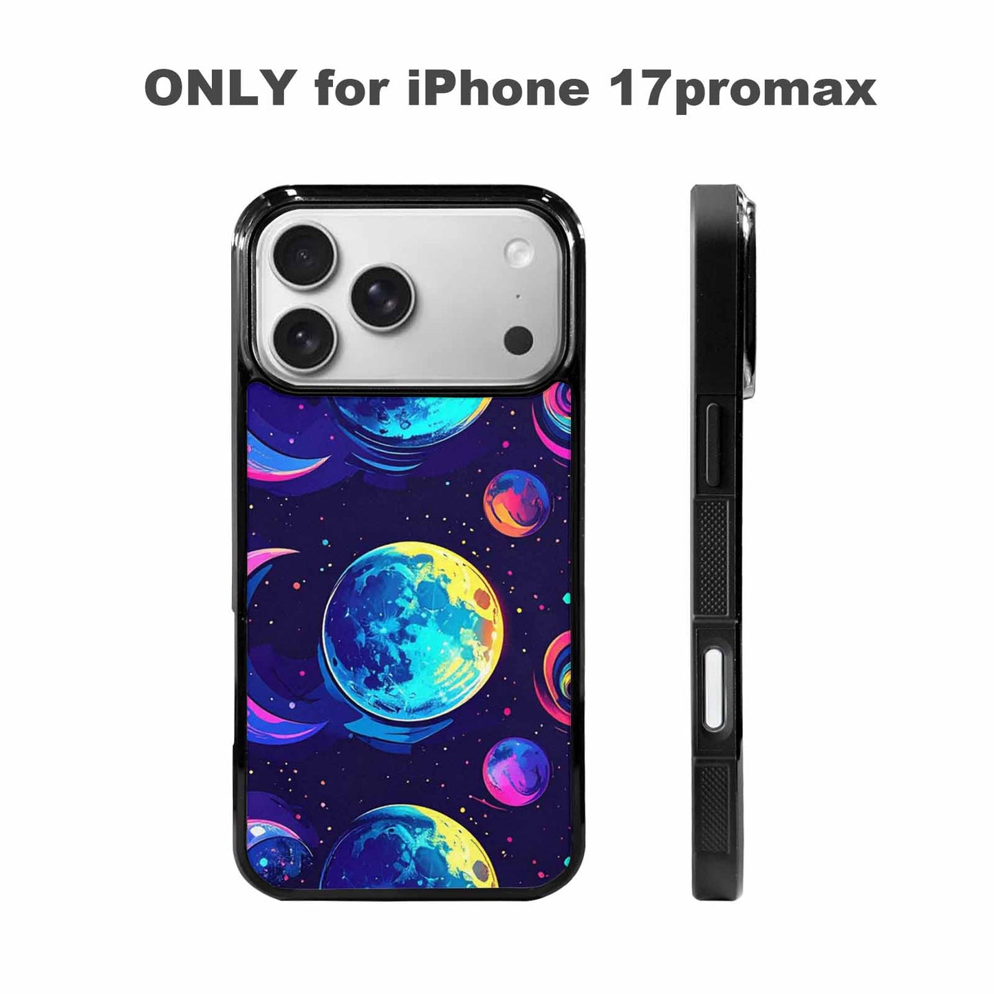 iPhone 17 Pro Max Case — Neon Winter Moon Cartoon Cute, Personalized Phone Case