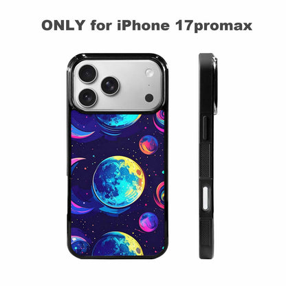iPhone 17 Pro Max Case — Neon Winter Moon Cartoon Cute, Personalized Phone Case