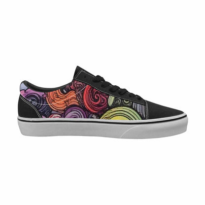 WOMEN'S Tie Lace-Up Canvas Vibrant Chaos Sneakers
