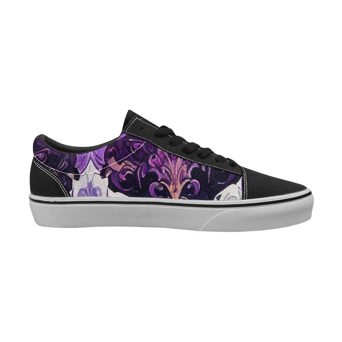 MEN'S Nonbinary Flag Color Canvas Lace-Up Surreal Custom Shoes