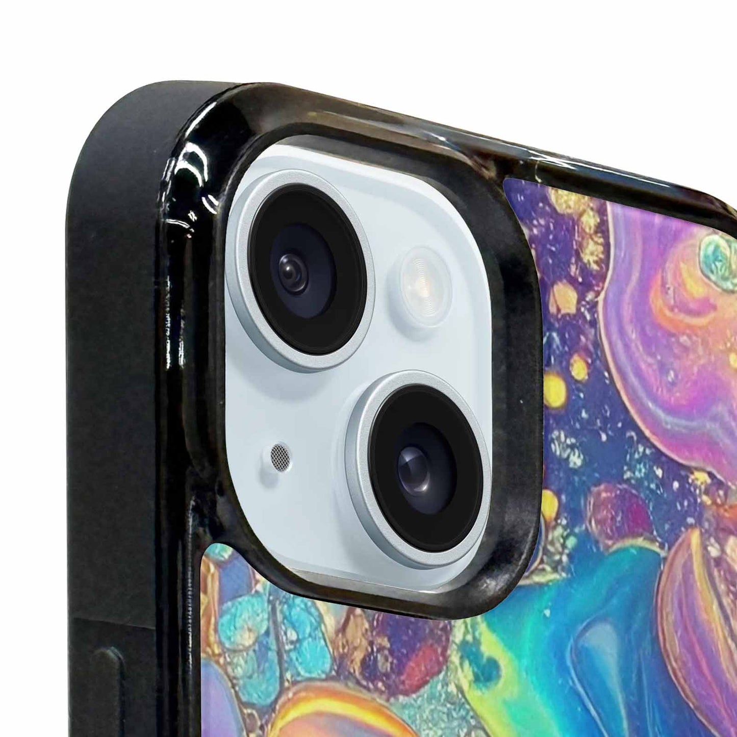 iPhone 15 Plus Case — Holographic Iridescent Shimmer Pattern Hundreds Of, Personalized Phone Case