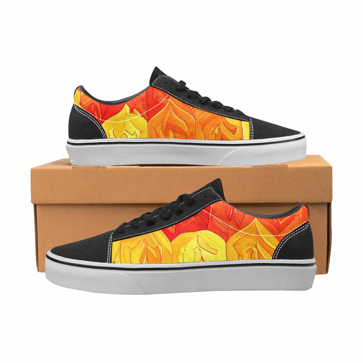 WOMEN'S Rainbow Pride Flag Canvas Lace-Up Surreal Shoes