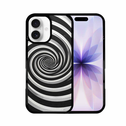 iPhone 17 Case — Hypnotic Spiral Optical Illusion Original Art, Custom Art Phone Cover