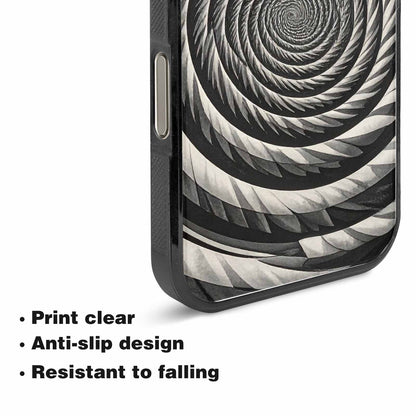 iPhone 15 Pro Max Case — Hypnotic Spiral Optical Illusion Motif High, Original Design Phone Case