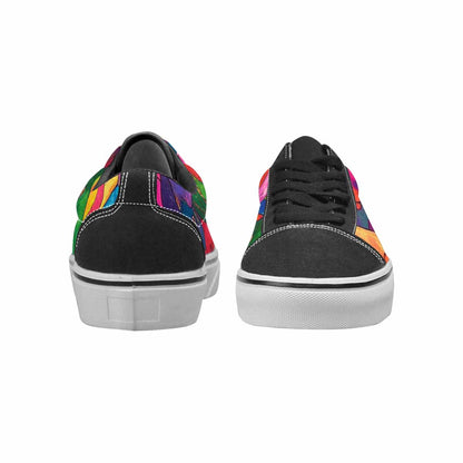 MEN'S Polysexual Flag Color Canvas Lace-Up Dark Academia Custom Shoes