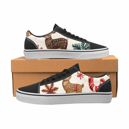 MEN'S Christmas Holly Snowflake Canvas Lace-Up Vibrant Chaos Shoes