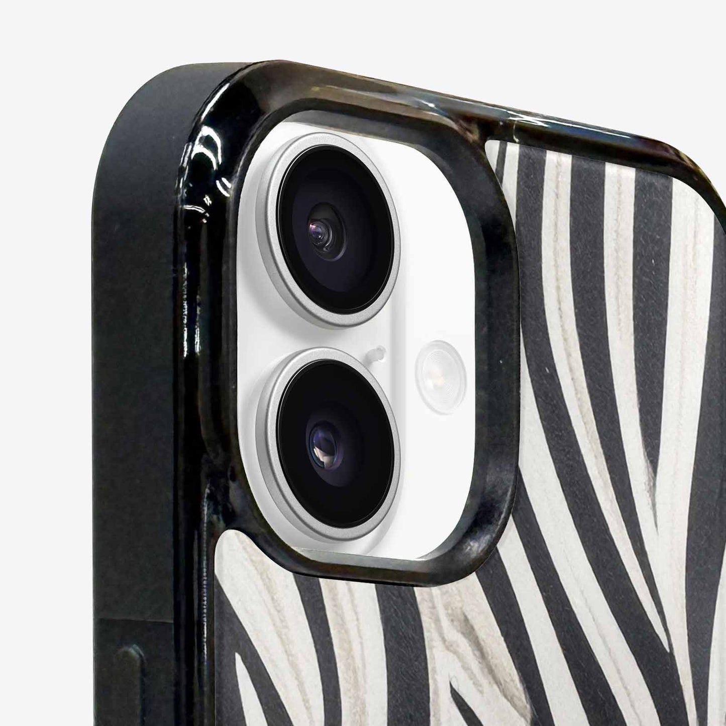 iPhone 16 Case — Modern Zebra Stripe, Custom Phone Case
