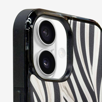 iPhone 16 Case — Modern Zebra Stripe, Custom Phone Case
