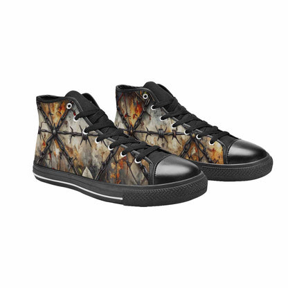 WOMEN'S Barbed Wire Chain High Top Canvas Dreamcore Sneakers