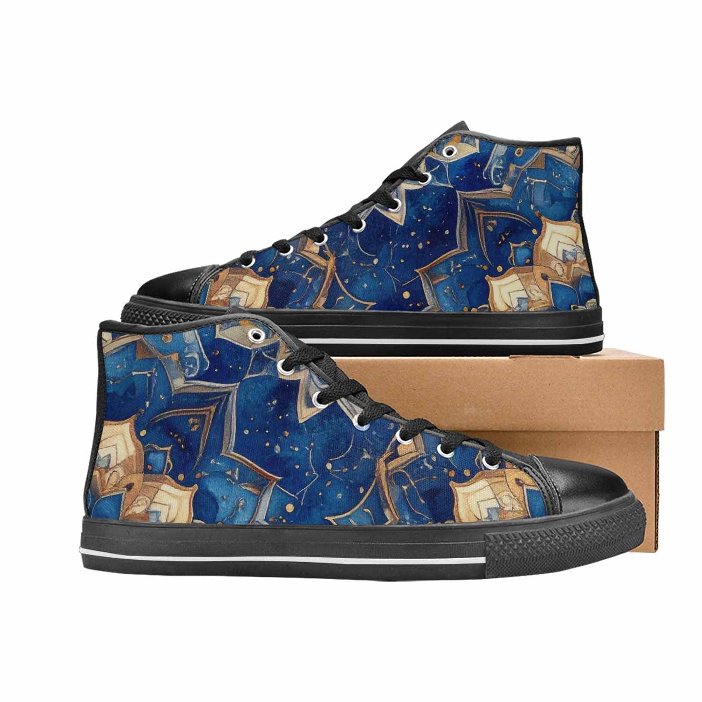 MEN'S Mandala High Top Canvas Surreal Custom Shoes