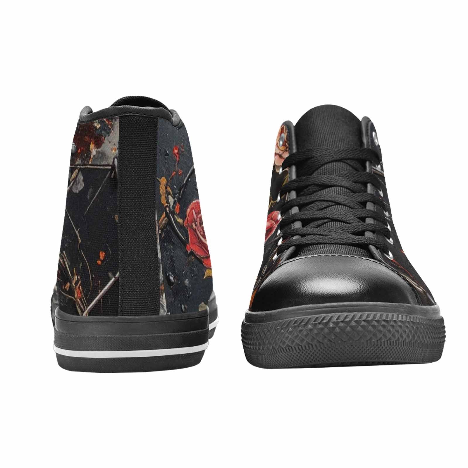 WOMEN'S Barbed Wire Chain High Top Canvas Dark Academia Sneakers