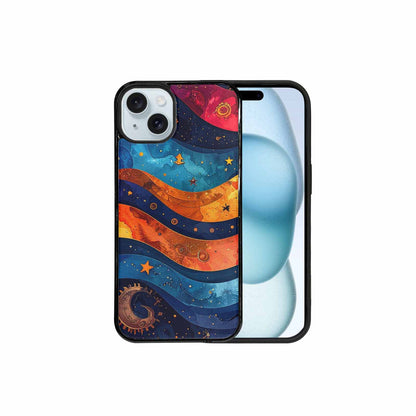 iPhone 15 Plus Case — Steampunk Galaxy Art Seamless Pattern Vibrant, Original Design Phone Case