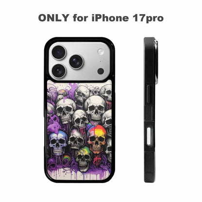 iPhone 17 Pro Case — Black Purple Ink Rainbow From Gothic, Custom Made Phone Cover