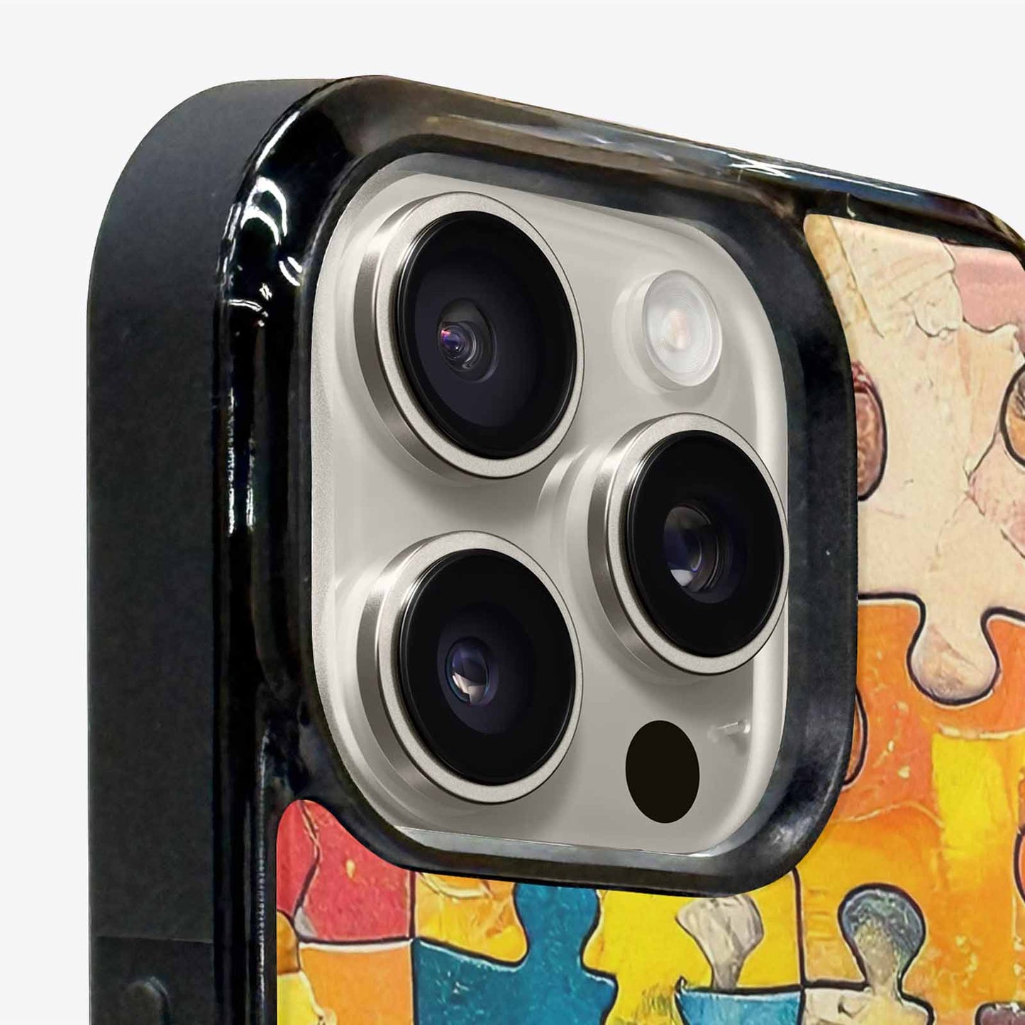 iPhone 16 Pro Case — Autism Puzzle Pieces Puzzle Piece Pattern, Custom Print Case Cover