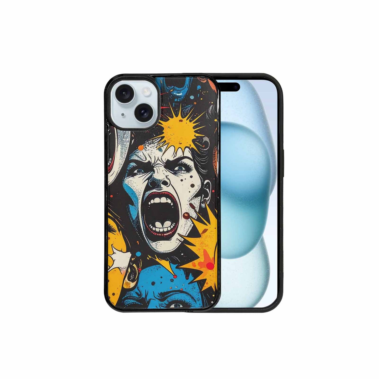 iPhone 15 Plus Case — Comic Book Scream Comic Book Scream, Custom Designed Case Cover