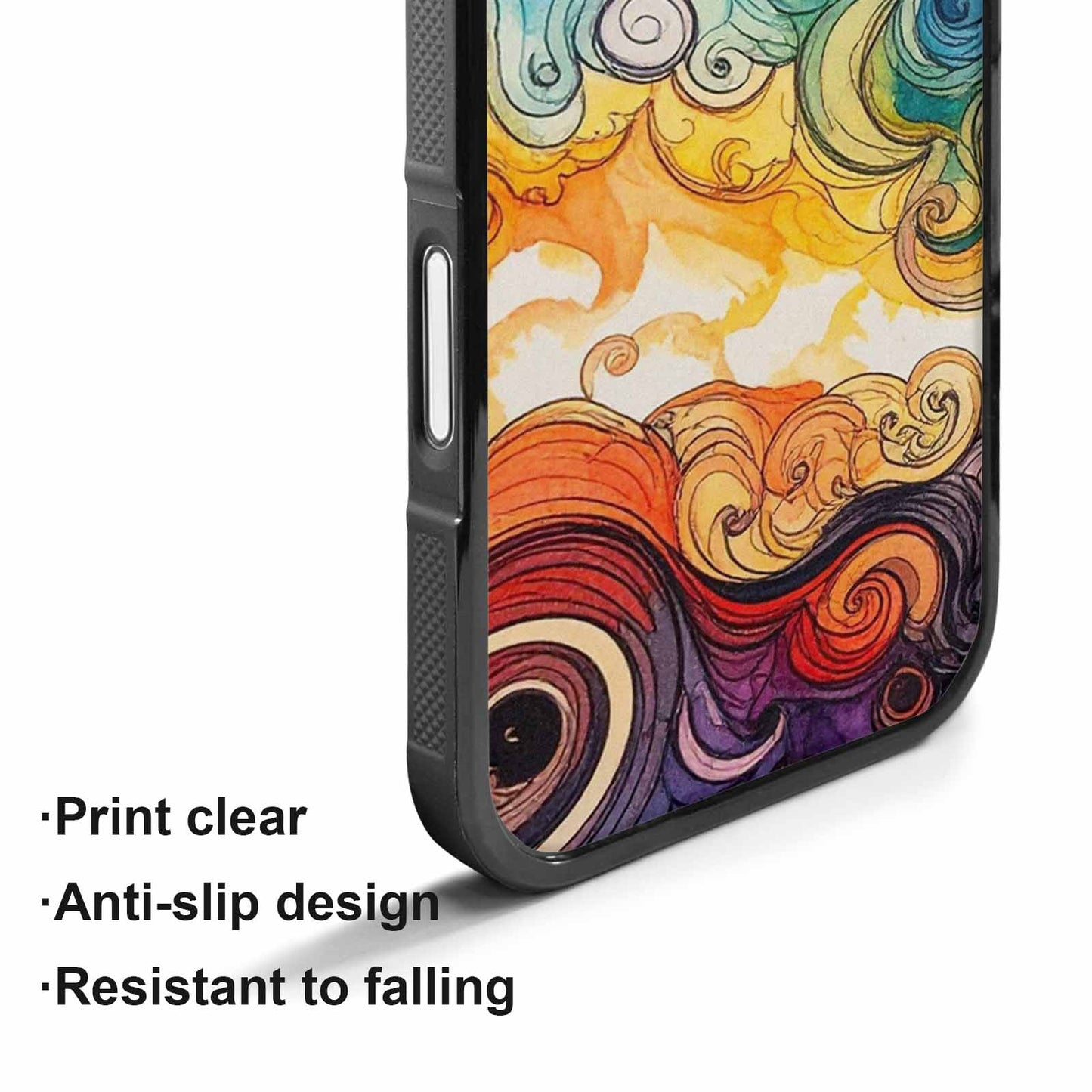 iPhone 17 Case — Tie Dye Swirls (black Tie Dye, Customized Protective Case