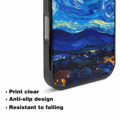 iPhone 16 Pro Max Case — Starry Night Van Gogh Paint Art, Custom Designed Case Cover